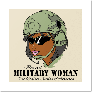 Proud Military Woman V2  (light tees) Posters and Art